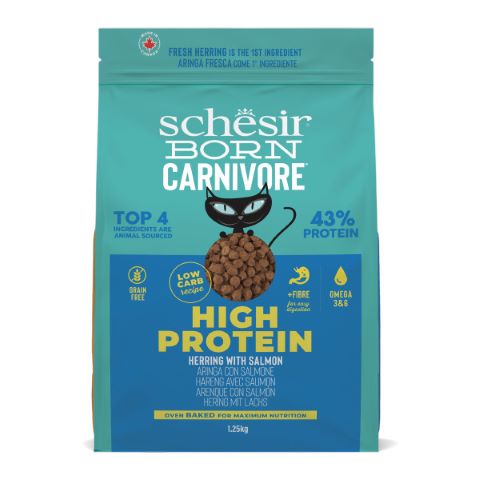 SCH DRY BORN CARNIVORE ARENQUE CON SALMON 1,25 KG